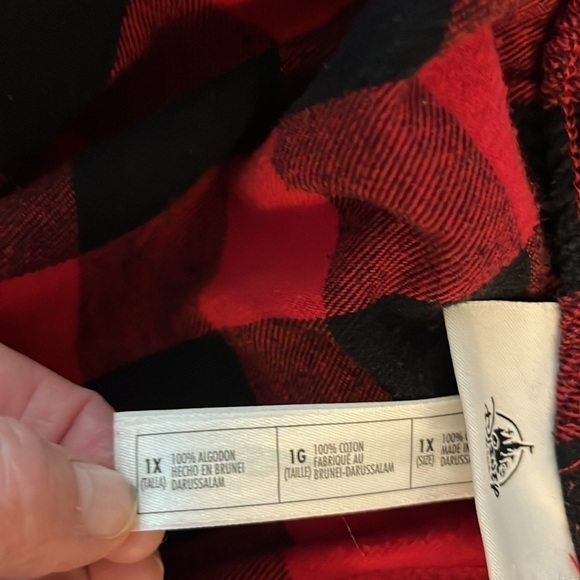 Disney Minnie Mouse red and blacked checked 2 pc. Pajama set. Size 1X - Picture 10 of 10